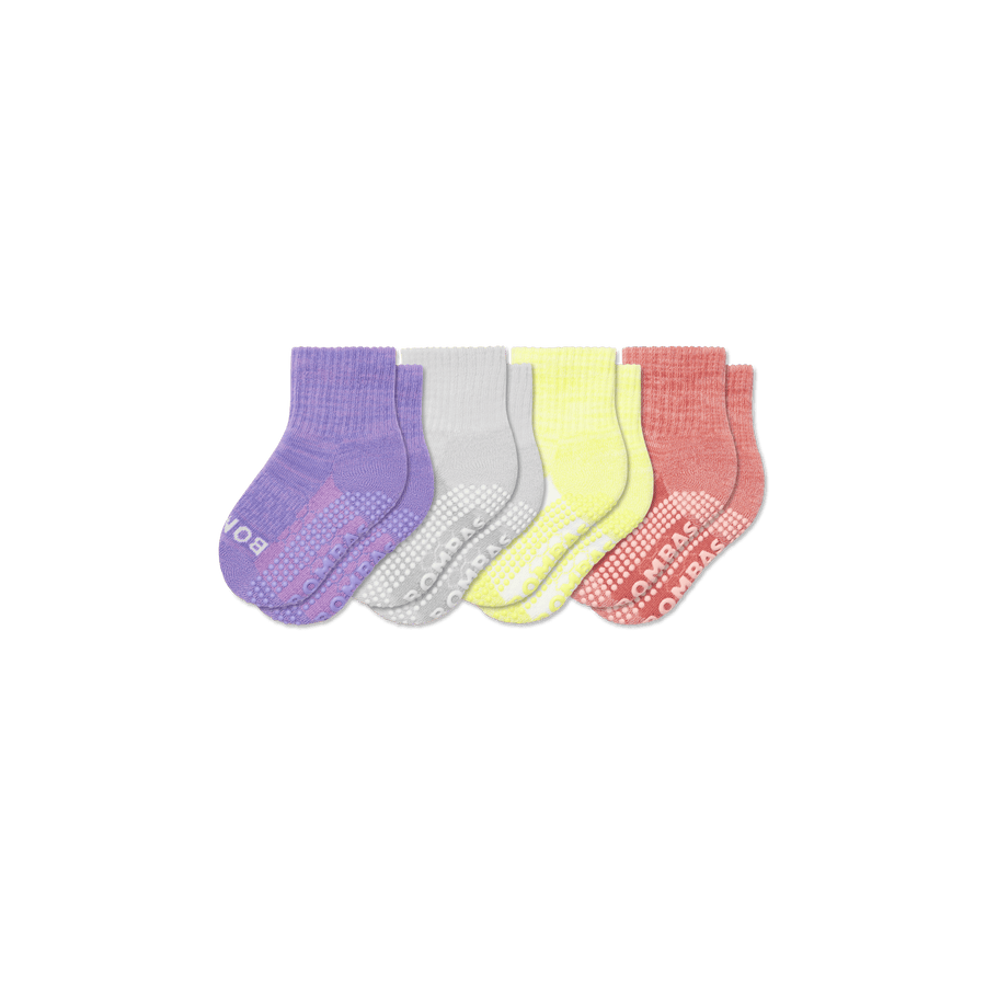 Toddler Two Tone Gripper Calf Sock 4-Pack - Fresh Fit