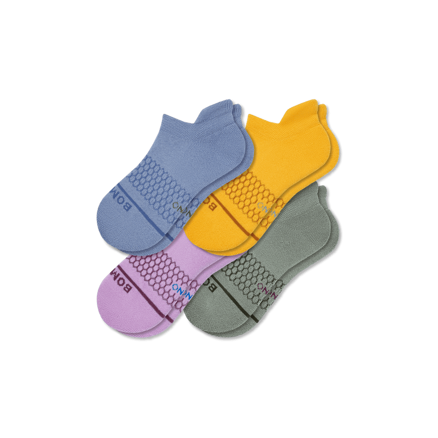 Youth Merino Wool Blend Ankle Sock 4-Pack - Soft Crew Step