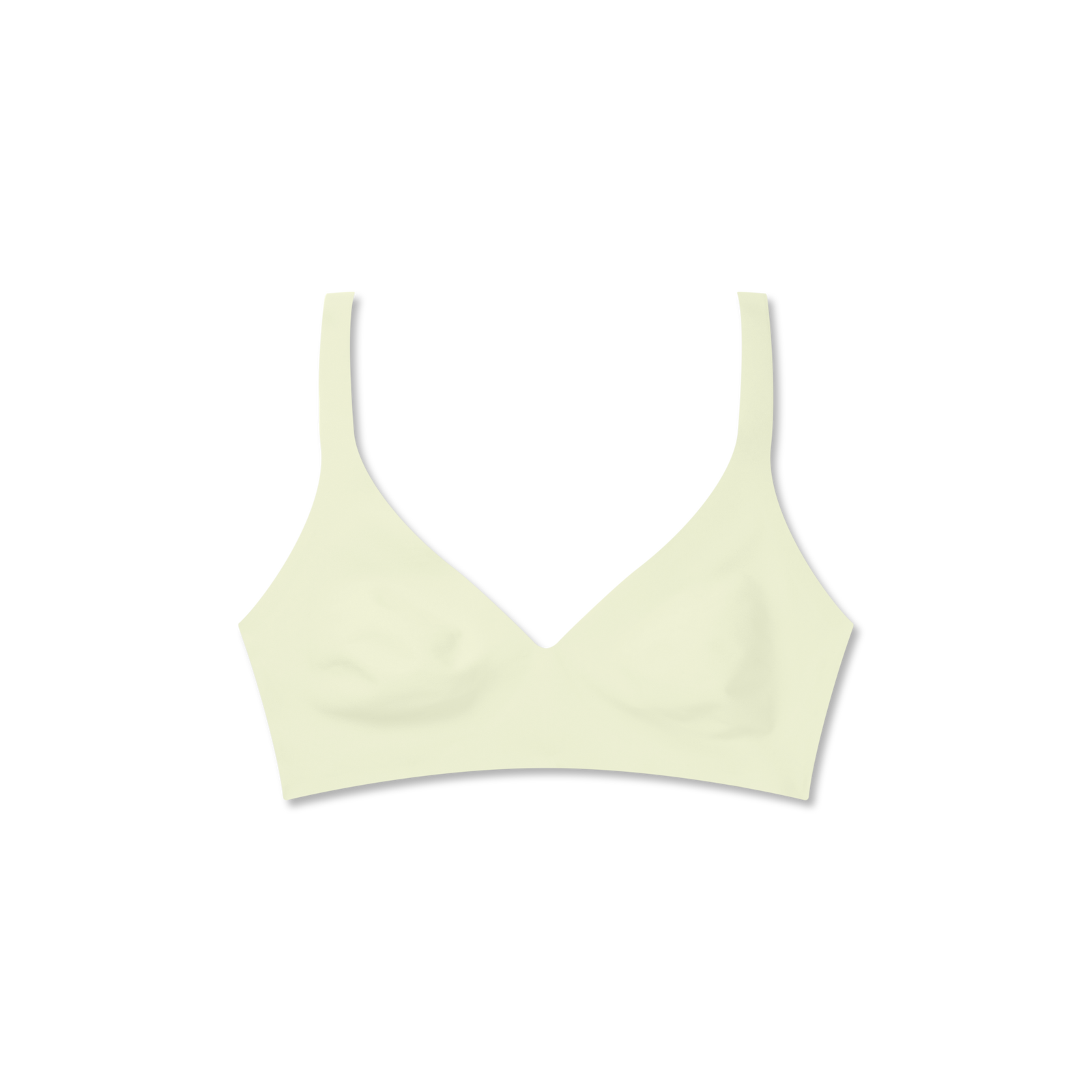 Women's No Show Plunge Bralette - Light Meringue L [8252]