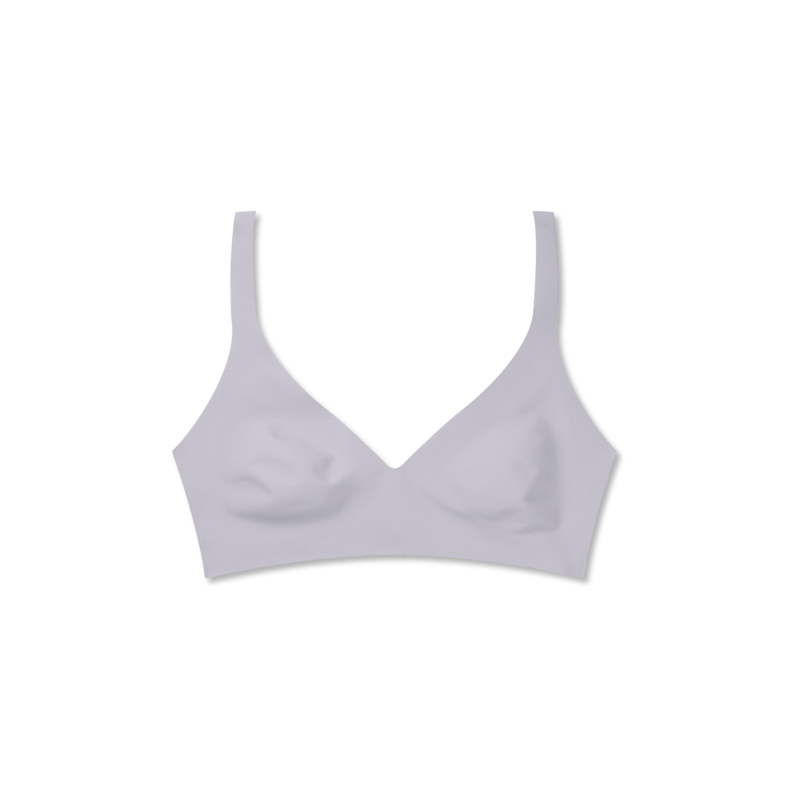 Women's No Show Plunge Bralette - Nimbus Grey L [8252]
