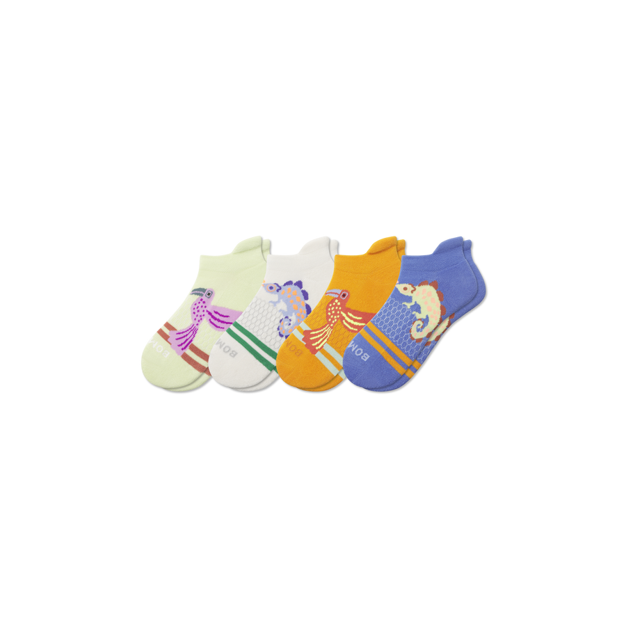 Youth Rainforest Friends Ankle Sock 4-Pack - Daily Ankle Step