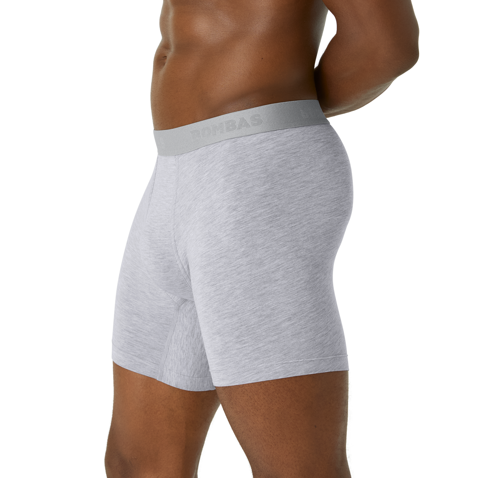 Cotton Modal Blend Boxer Brief - Classic Fly - Medium Heather Grey MO2 [8470]