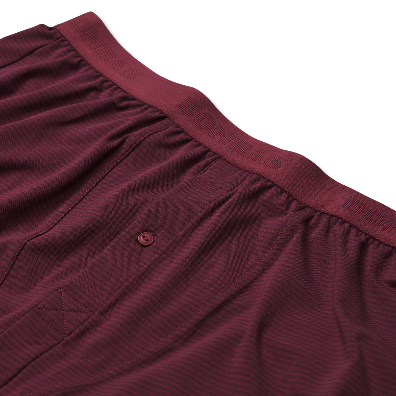 Men's Cotton Modal Blend Boxer - Burgundy Midnight Plum Stripe Detail [8473]