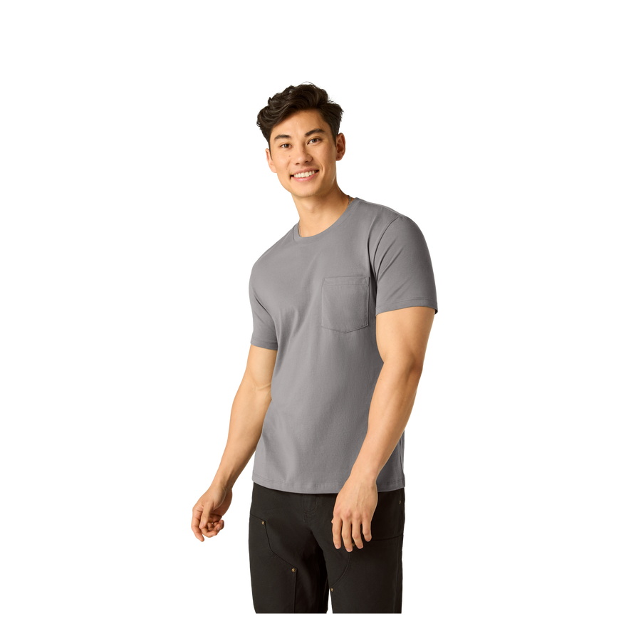 Men's Pima Cotton Pocket Crew Neck T-Shirt - Premium Lounge Comfort