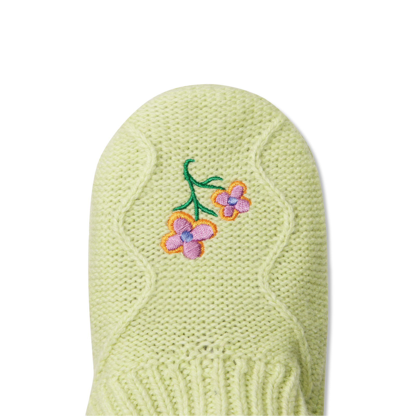 Toddler Gripper Slipper - Soft Lime Detail [8534]