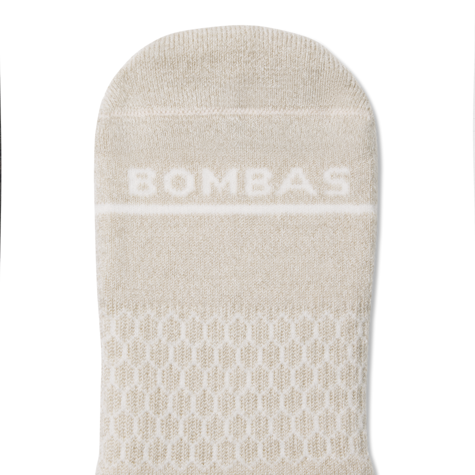 Merino Wool Blend Half Calf Socks - Khaki Detail [8625]