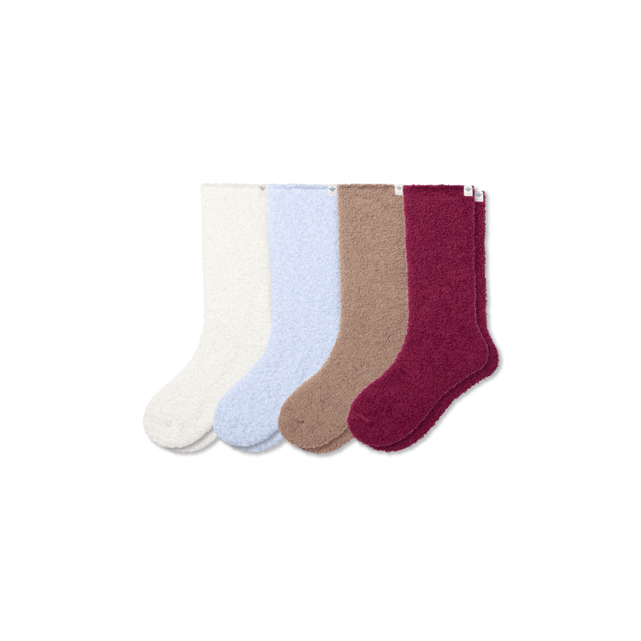 Women's Fuzzy Sock 4-Pack - Active Low Cut Wear