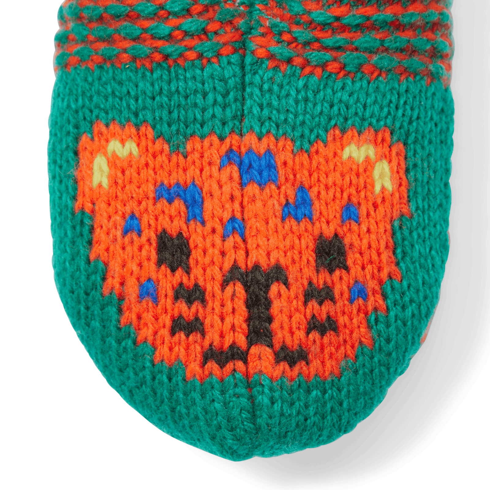 Youth Patterned Gripper Slipper - Kelly Green Detail [8720]