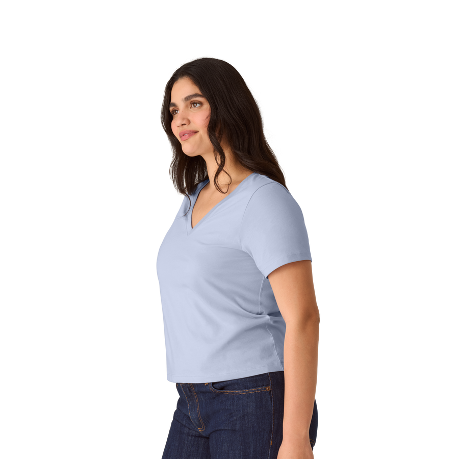 Women's Pima Cotton V-Neck T-Shirt - Weekend Staple