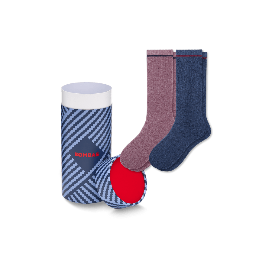 Men's Merino Wool Blend Cozy Sock 2-Pack Gift Box - Fresh Closet Wrap