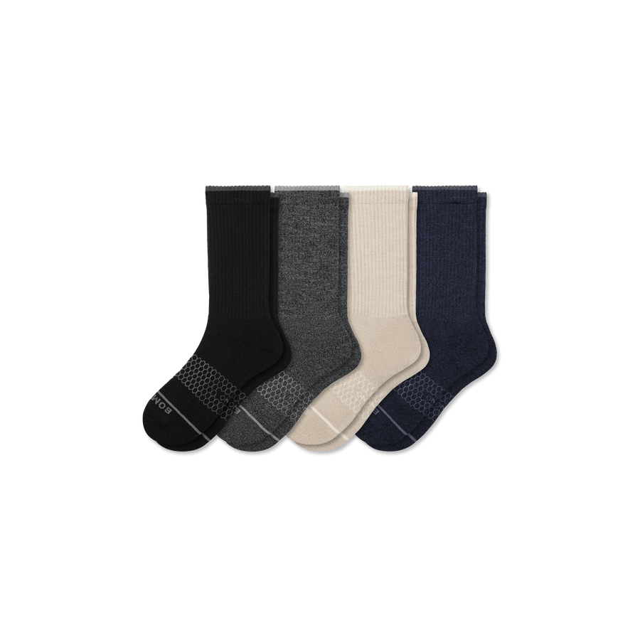 Women's Merino Wool Blend Calf Sock 4-Pack - Steady Trail Move
