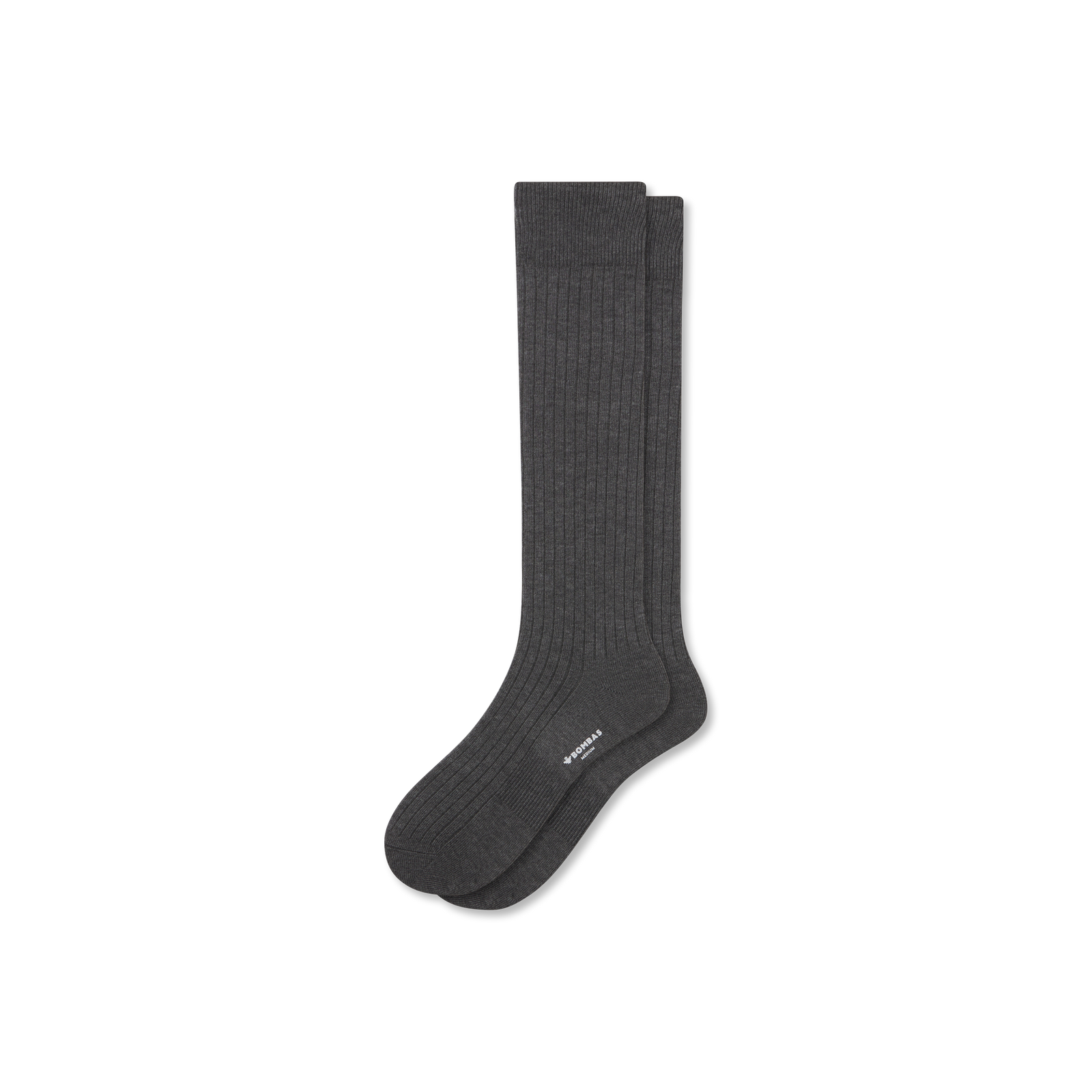 Ribbed Dress OTC Socks - Dark Grey Heather L [8805]