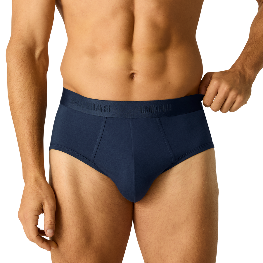 Men's Cotton Modal Blend Flyless Brief - Gentle Layer Comfort