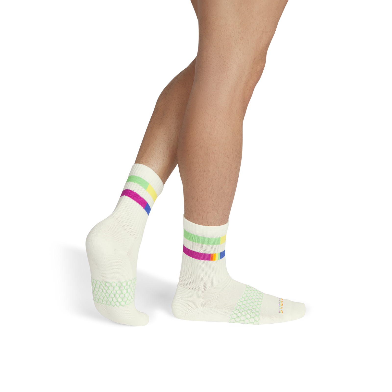 Pride Half-Calf Sock 4-Pack - soft white hydro green WO2 [8898]
