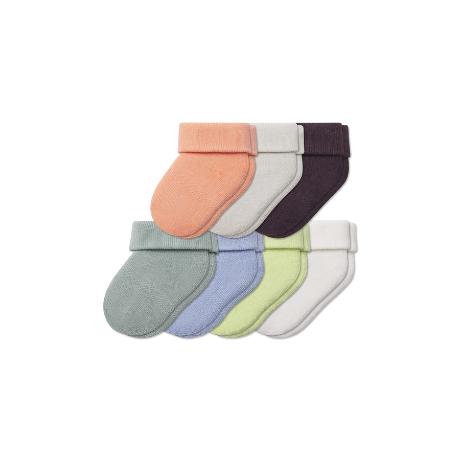Baby Week of Bombas Calf Sock 7-Pack (0-6 Months) - Weekend Run Step