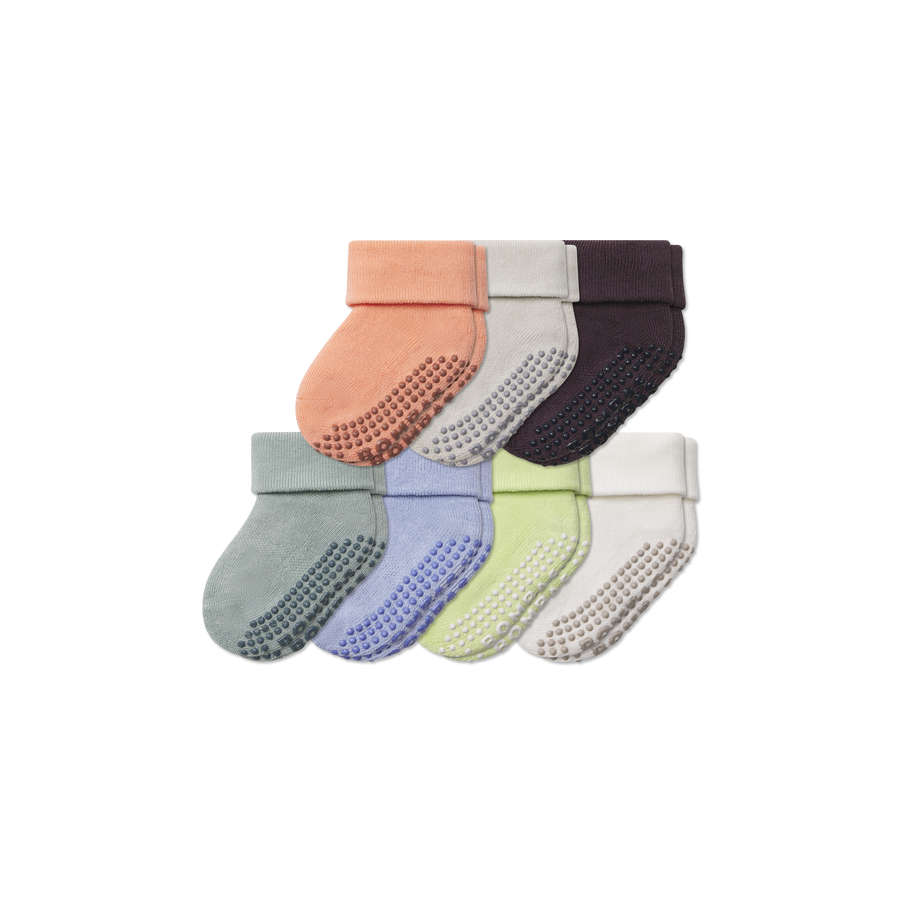 Baby Week of Bombas Gripper Calf Sock 7-Pack (6-12 Months) - Everyday Studio Comfort