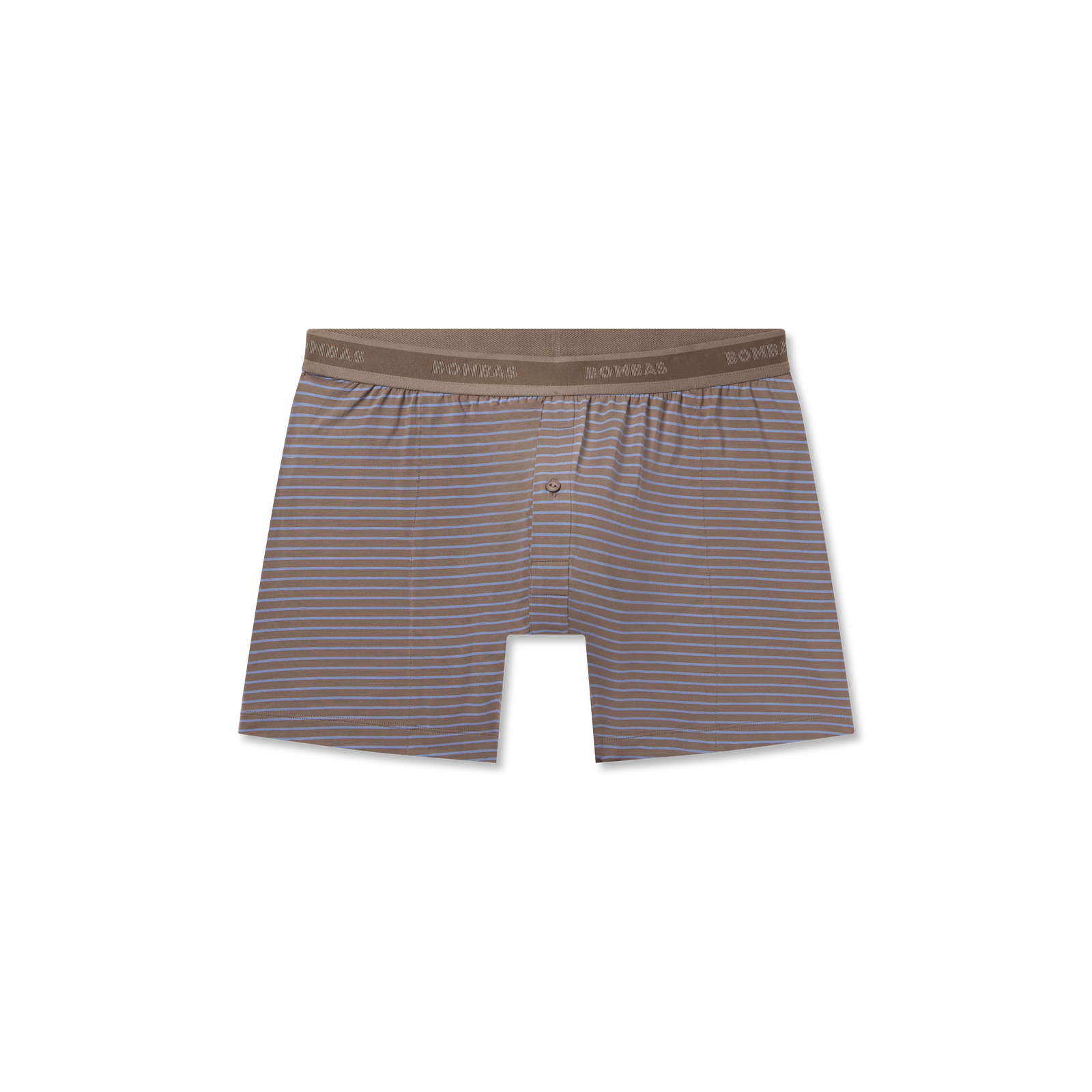 Men's Soft Flex Slim Boxer Short - Mushroom Grey / Oyster Blue Stripe L [8968]