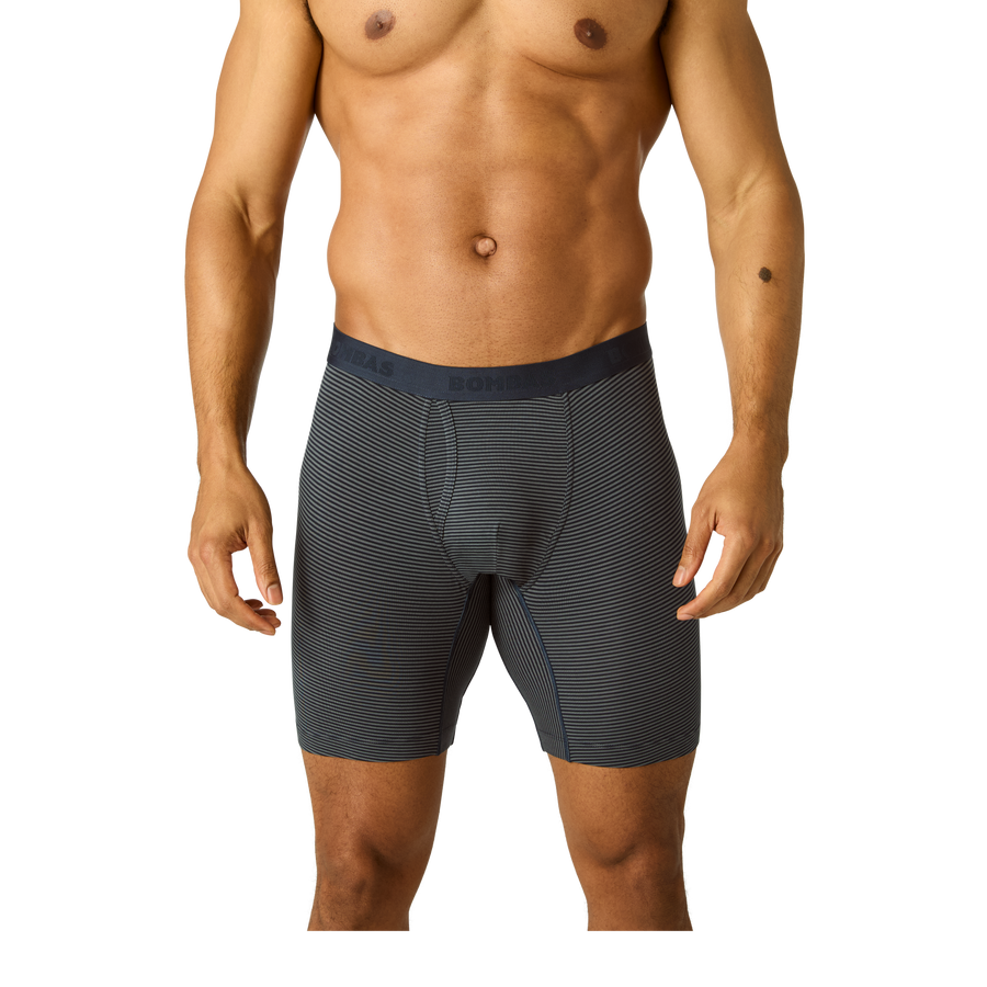 Men's Cotton Modal Blend Long Boxer Brief 8" - Light Flex Layer