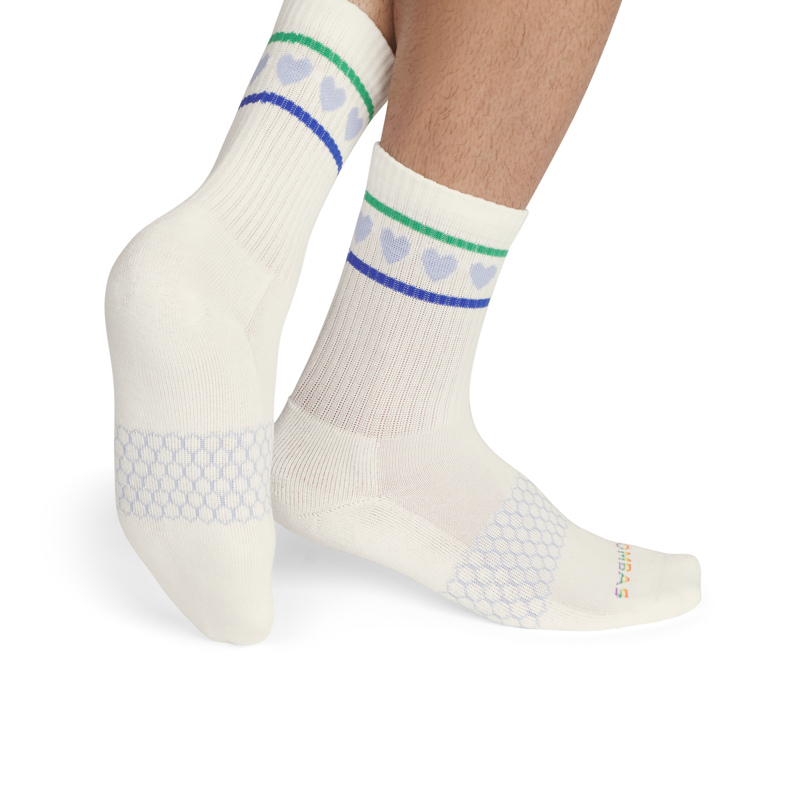 Pride Half Calf Socks - soft white dawn blue MO2 [8973]