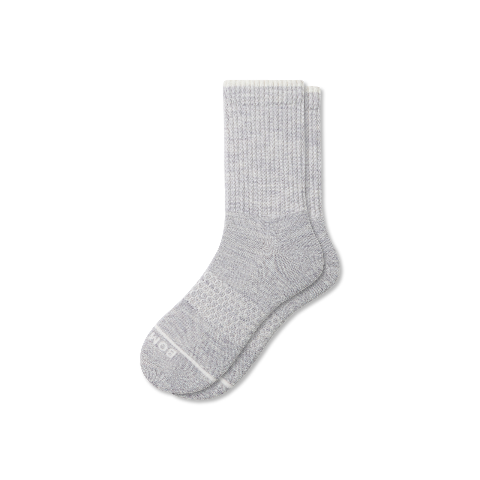 Merino Wool Blend Half Calf Socks - Granite Heather L [8997]