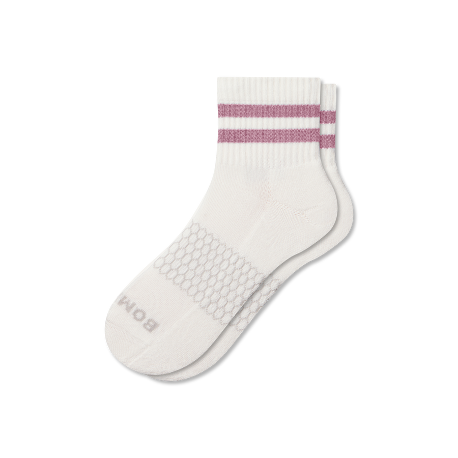 Women's Vintage Stripes Quarter Socks - Soft Home Pair