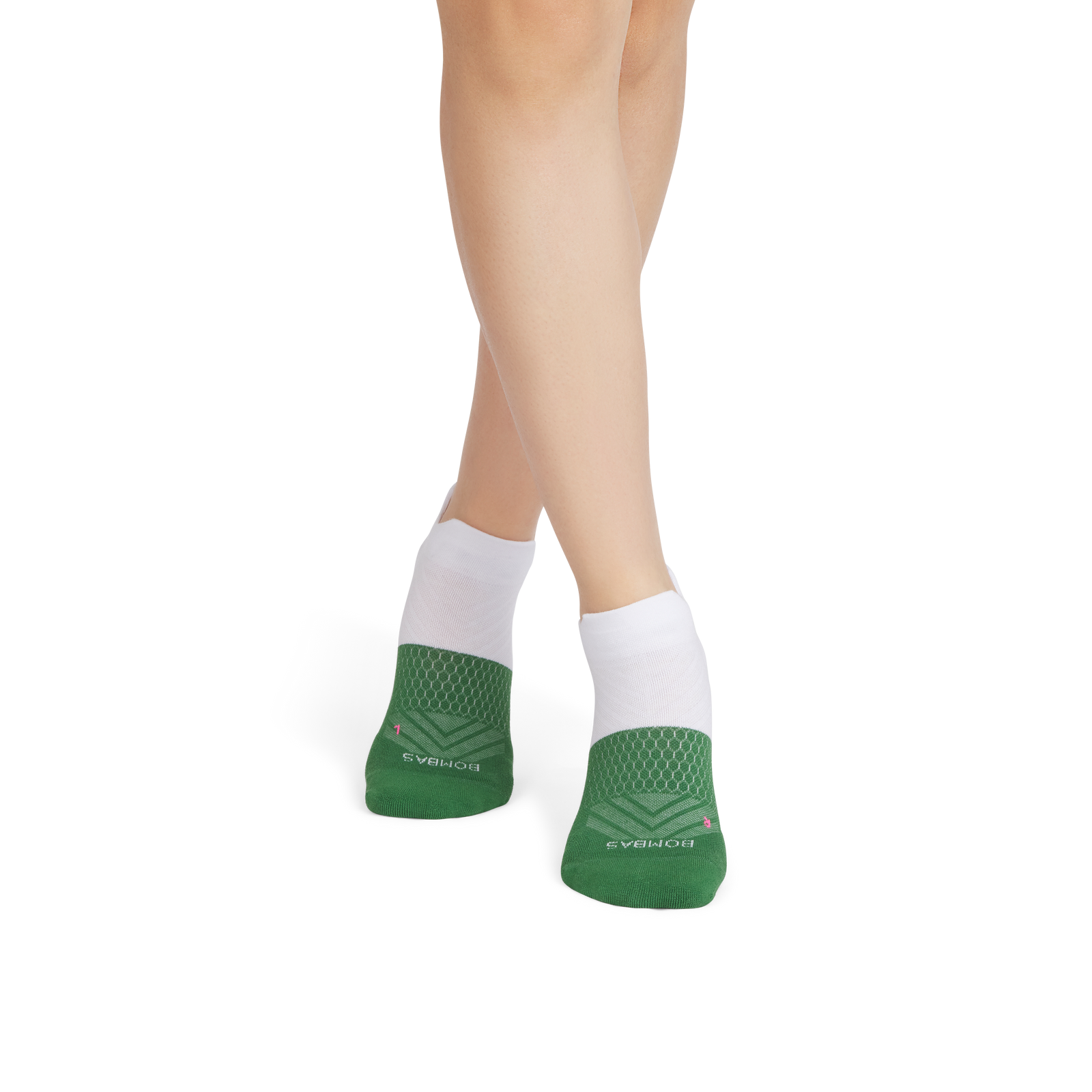 Women's Running Ankle Socks - white vintage moss WO1 [9150]