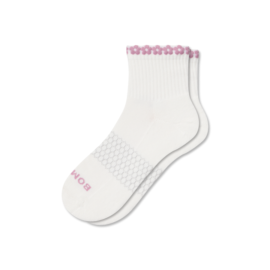 Women's Daisy Chain Quarter Socks - Easy School Wear