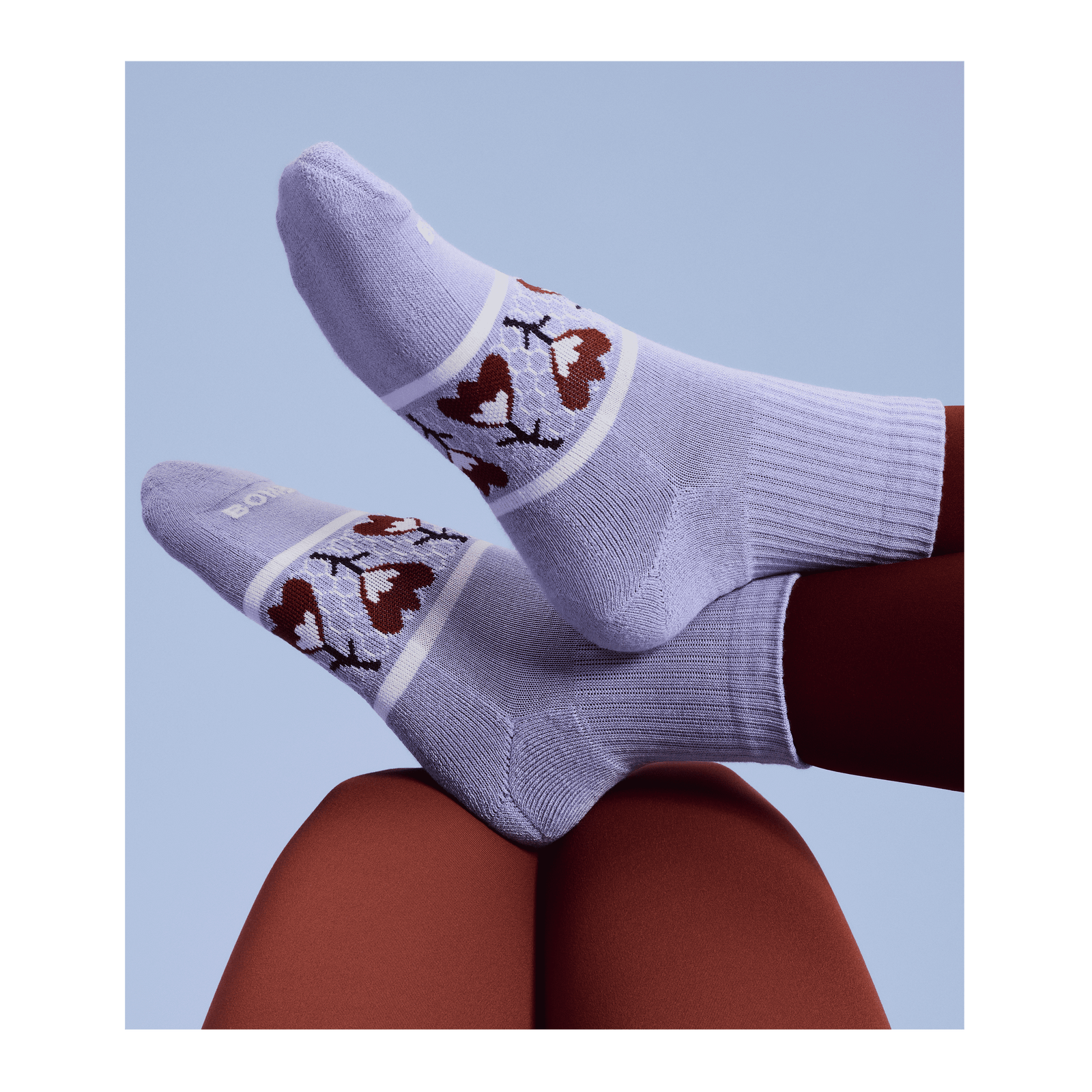 Women's Garden Party Quarter Socks - lavender haze [9172][LIFESTYLE]
