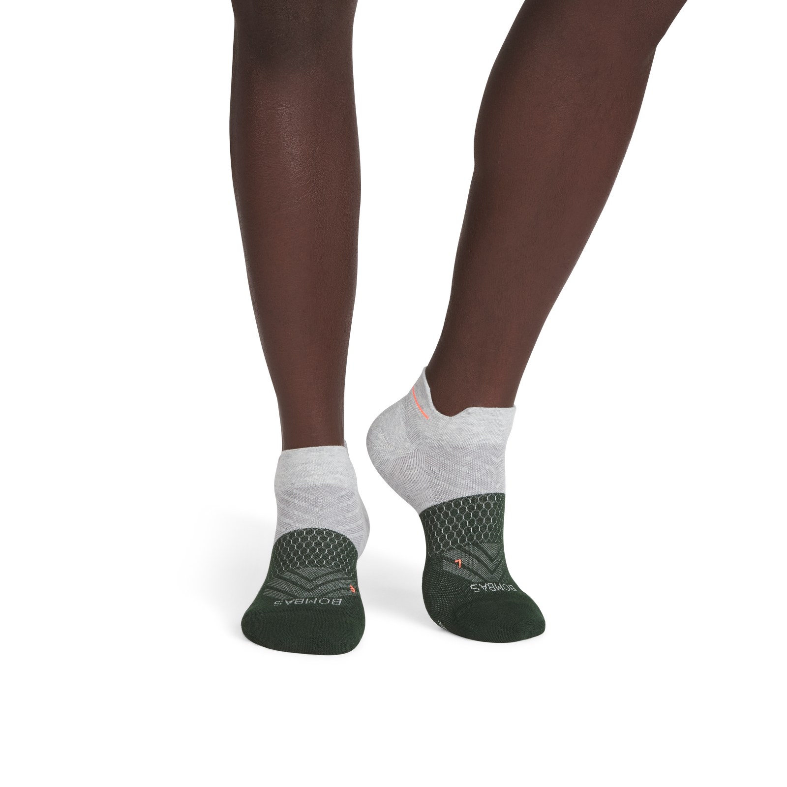 Running Ankle Socks - Varsity Grey Heather / Dark Elm MO1 [9189]