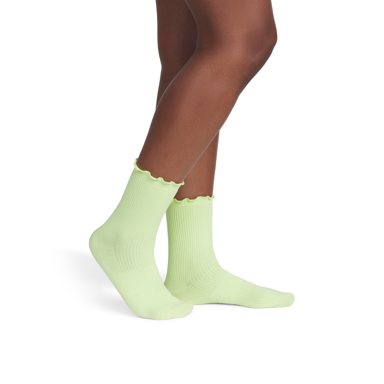 Ruffle Rib Half Calf - Soft Lime WO2 [9285]