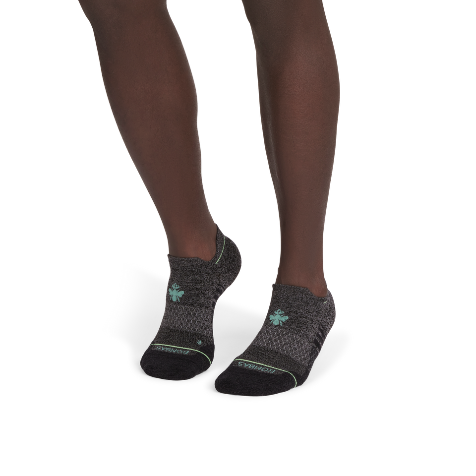 Merino Wool Blend Athletic Ankle Socks - black meteor MO1 [9711]