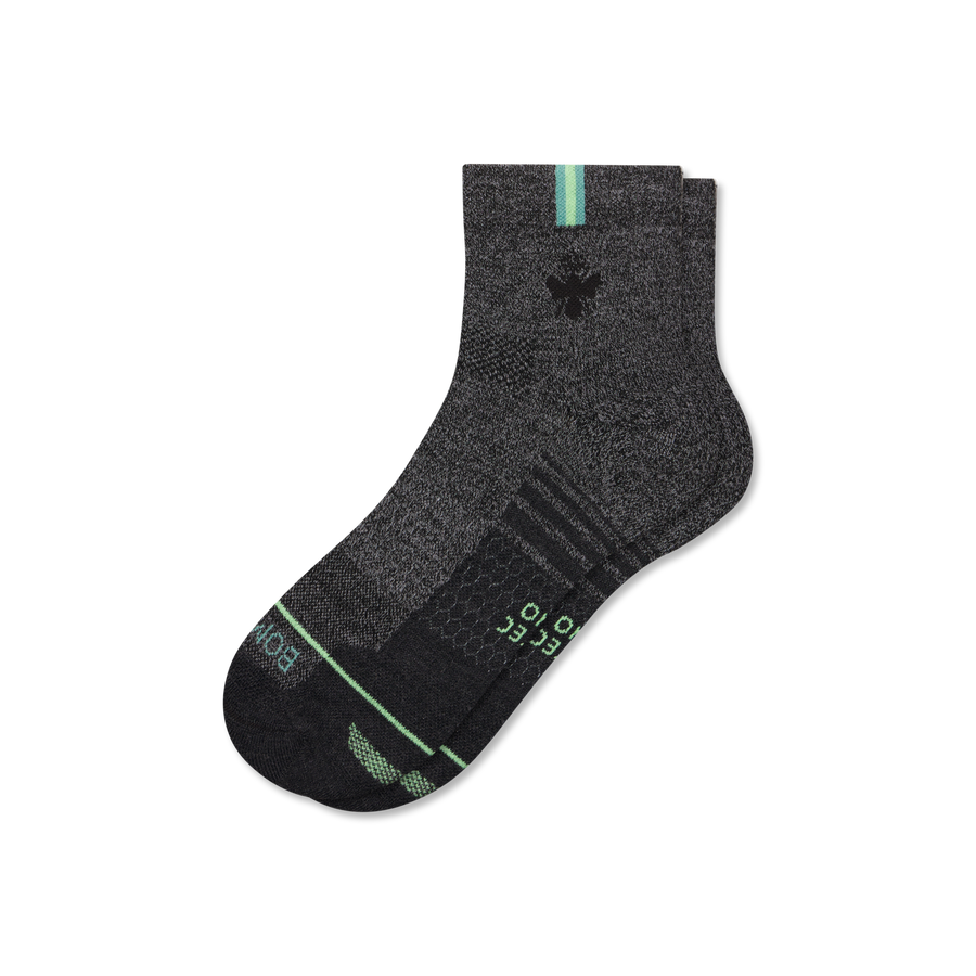 Women's Merino Wool Blend Run Quarter Socks - Classic Court Rotation
