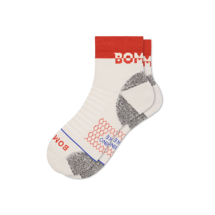 Women's Merino Wool Blend Hiking Quarter Socks - Studio Court Support