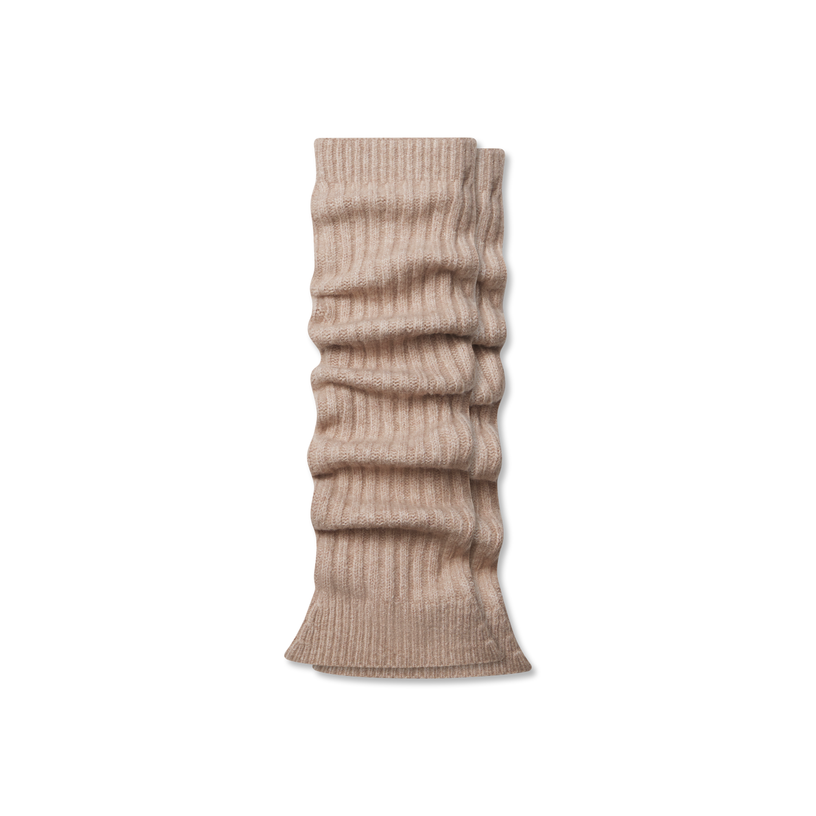 Women’s Ribbed Leg Warmers - Camel L2 [9736]