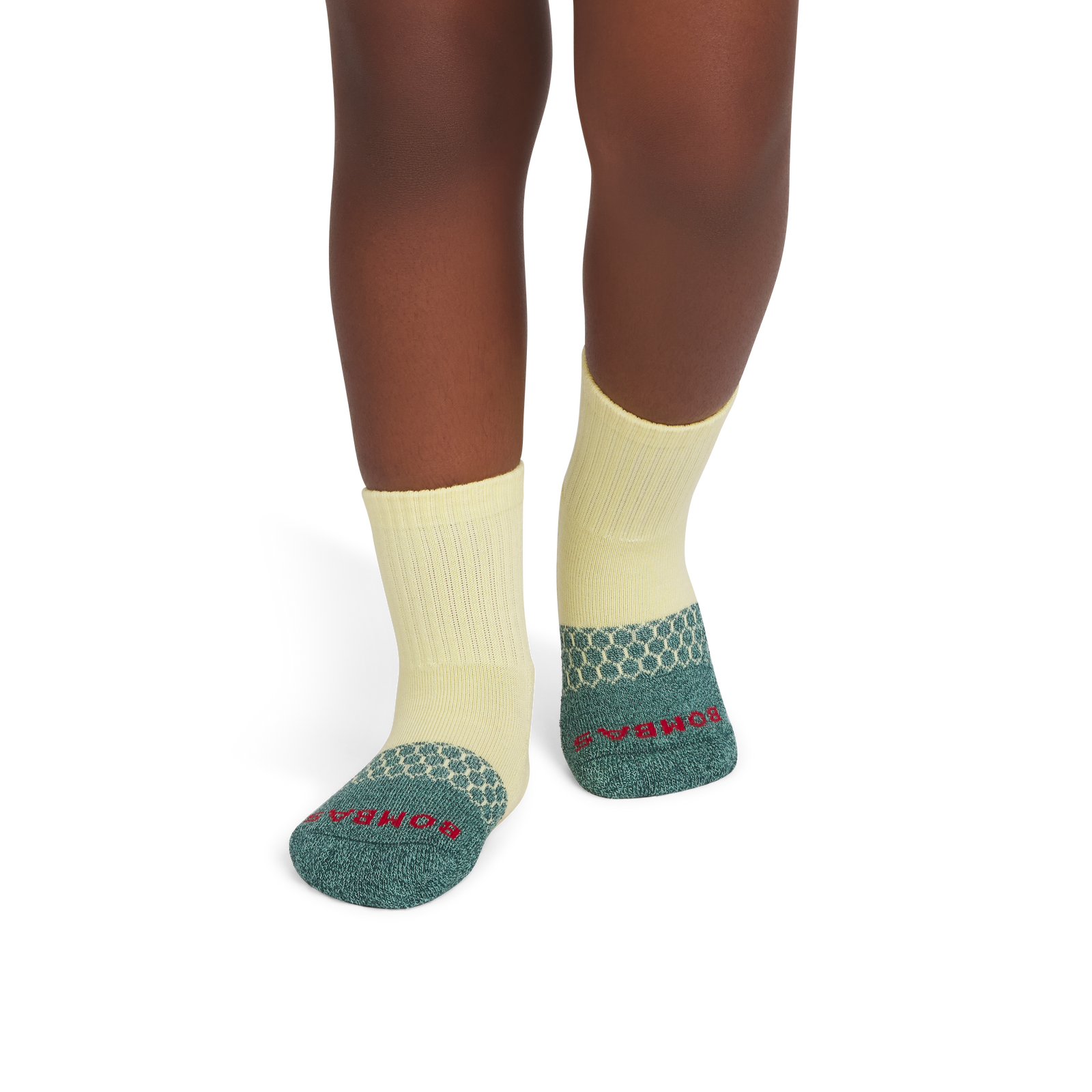 Junior Calf Socks - Celadon Pale Yellow OM1