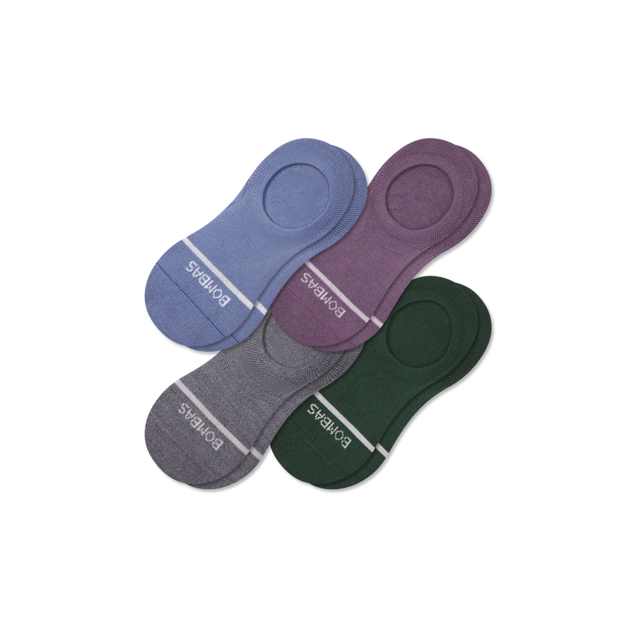Women's Lightweight Merino Wool Blend No Show Sock 4-Pack - Classic Everyday Comfort