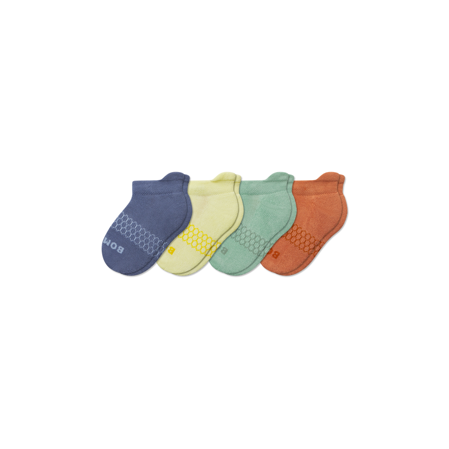 Junior Solids Ankle Sock 4-Pack - Fresh Recovery Move