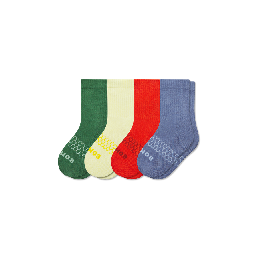 Junior Solids Calf Sock 4-Pack - Outdoor Travel Pair