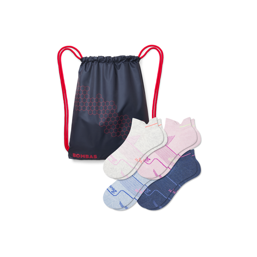 Women's Run Ankle Sock 4-Pack Gift Bag - Holiday Ready