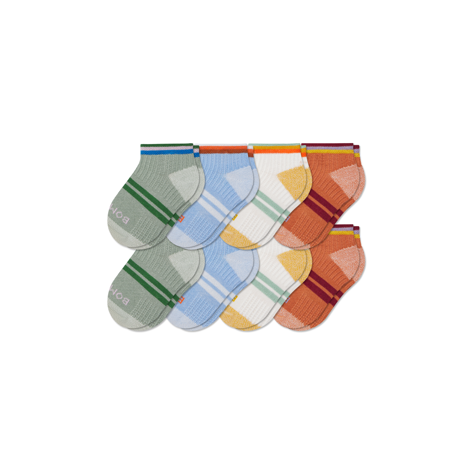 Junior Lightweight Ankle Sock 8-Pack - adobe mix L