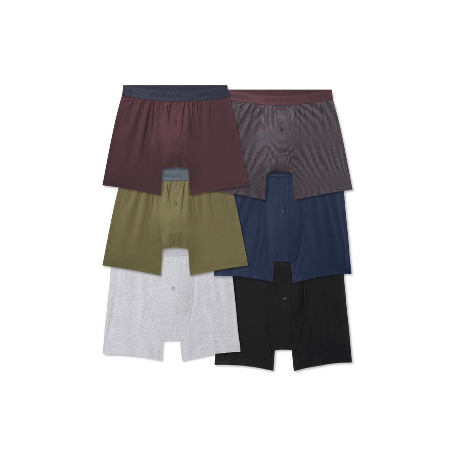Men's Cotton Modal Blend Boxer 6-Pack - Second Everyday Layer