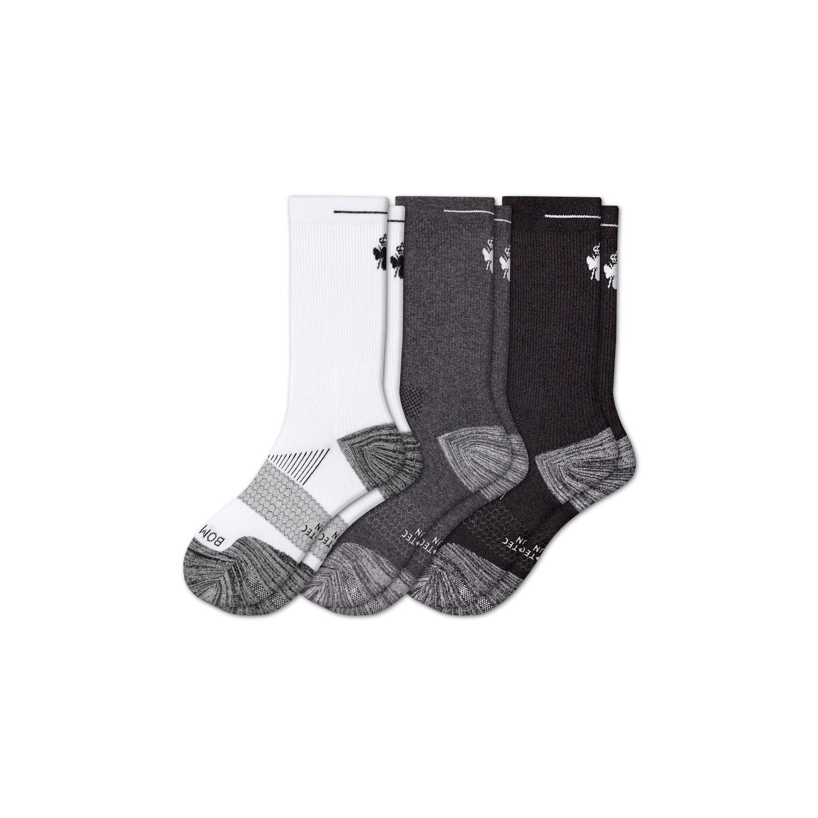 Women's Running Calf Sock 3-Pack - bee-mix - 10