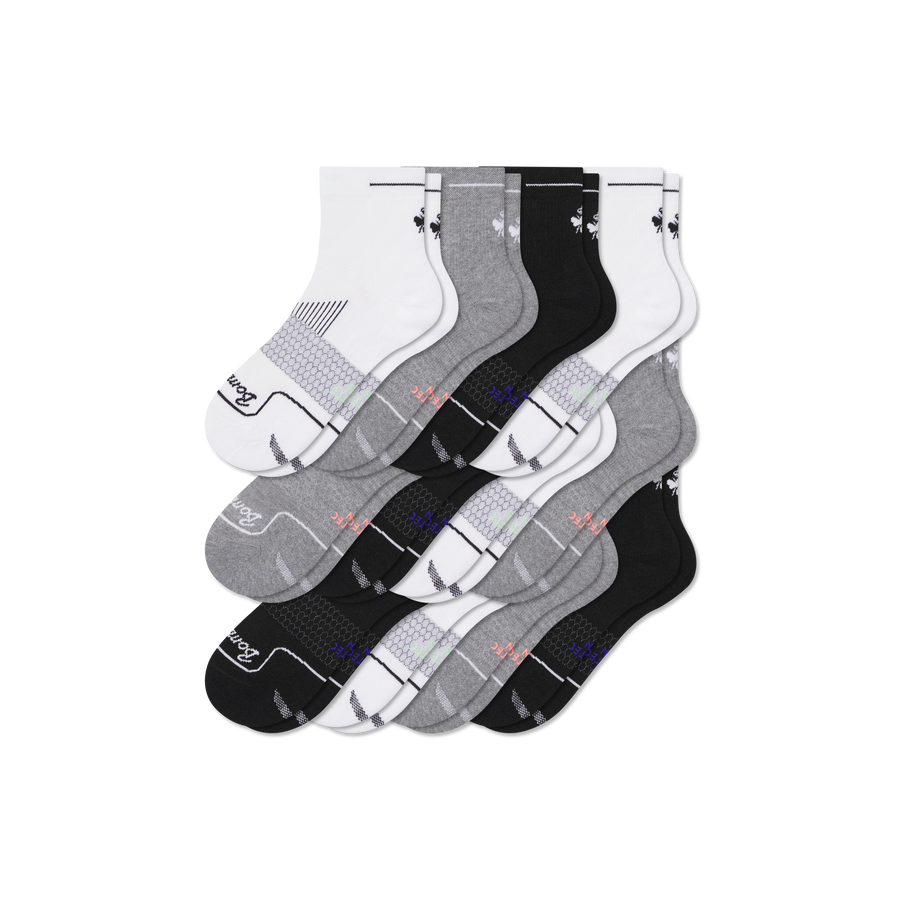 Men's Run Quarter Sock 12-Pack - Cozy Travel Cushion