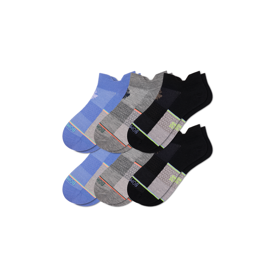 Men's UltraLite Sport Merino Wool Blend Ankle Sock 6-Pack - Modern Low Cut Rotation
