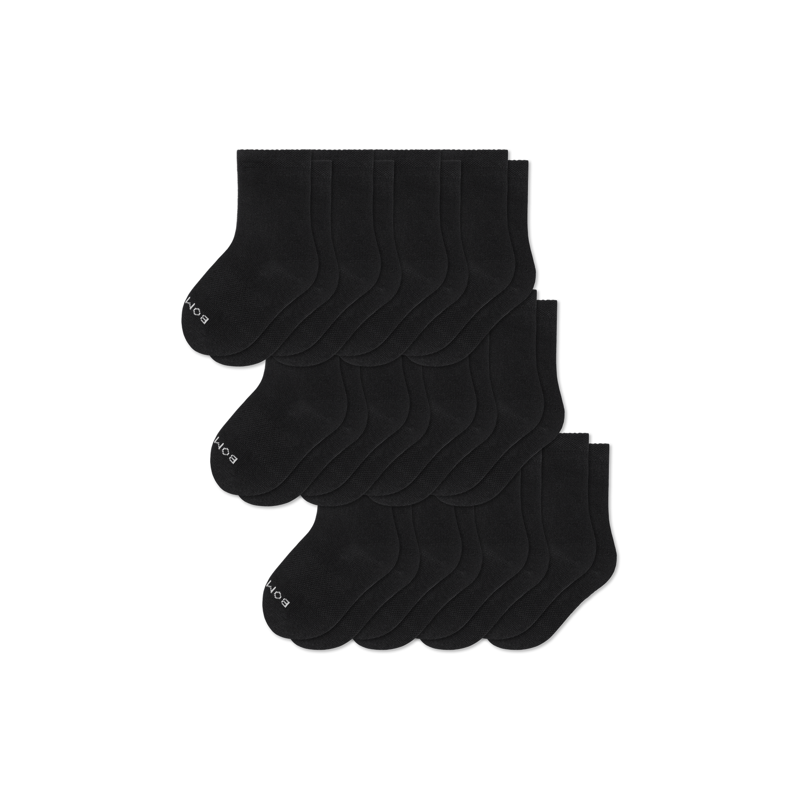 Junior Lightweight Calf Sock 12-Pack - Black L