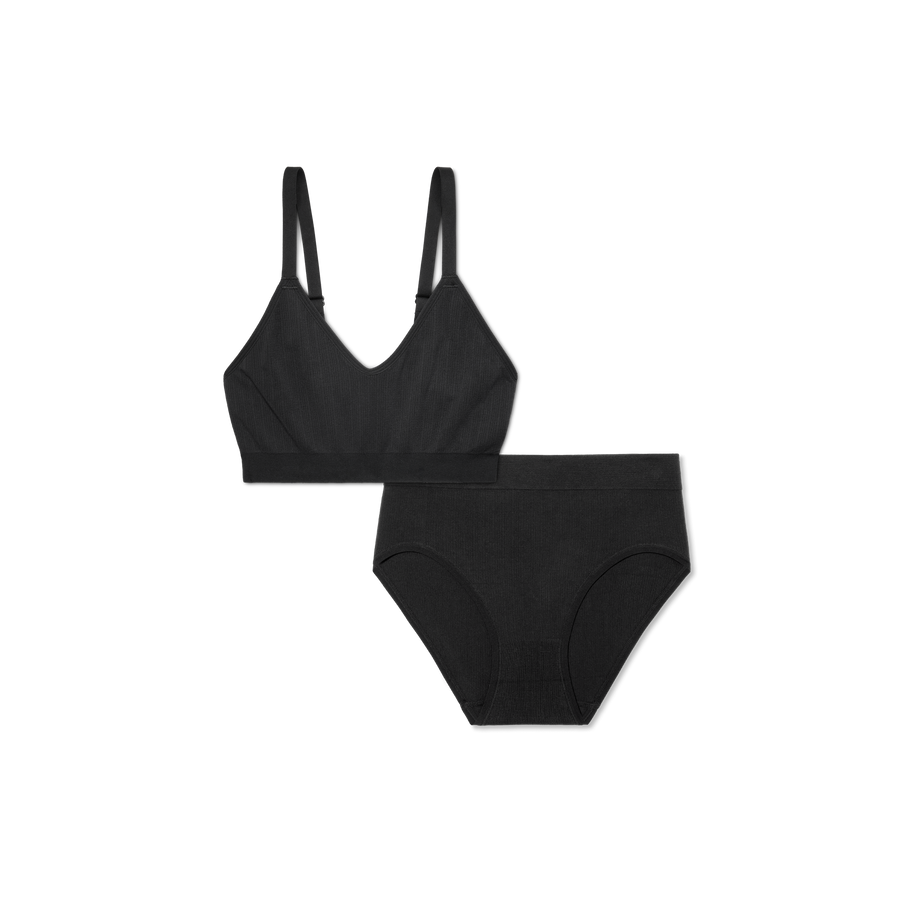 Women’s Seamless Scoop Bralette + High Rise Brief Pack - Fresh Fit Layer