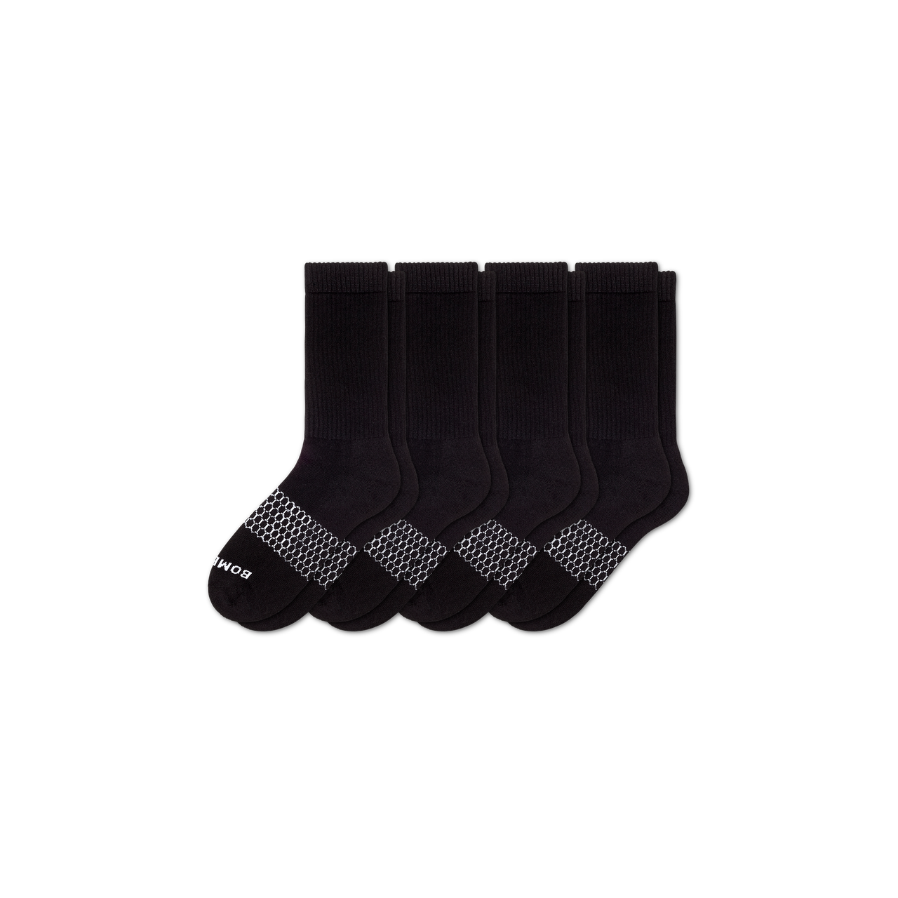 Men's Solids Calf Sock 4-Pack - black - 1