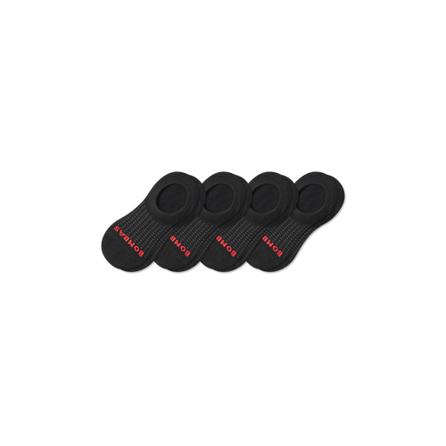 All Sport Cushioned No Show Sock 4-Pack - Black L