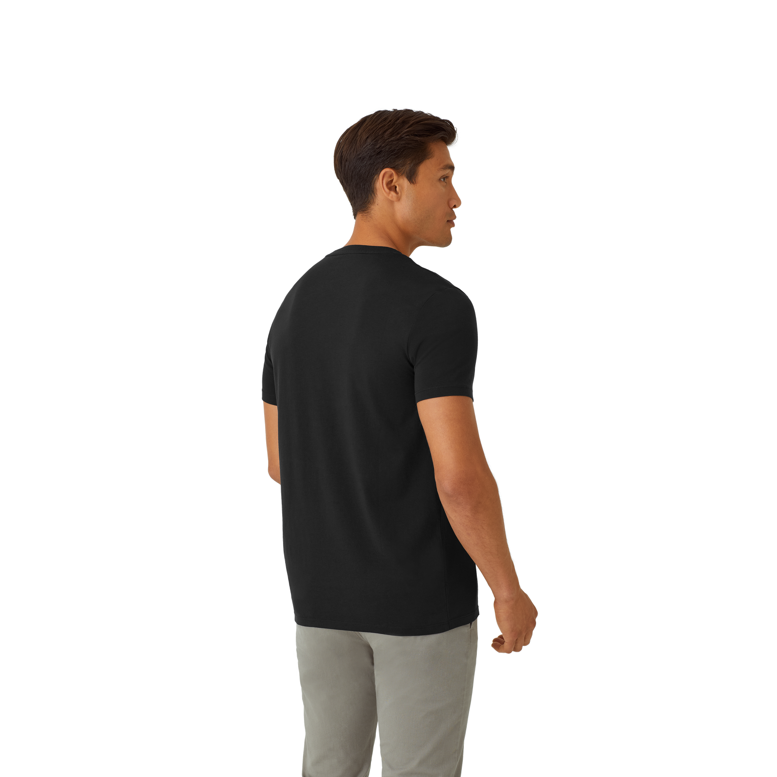 Men's Pima Cotton V-Neck T-Shirt 6-Pack - black - 26
