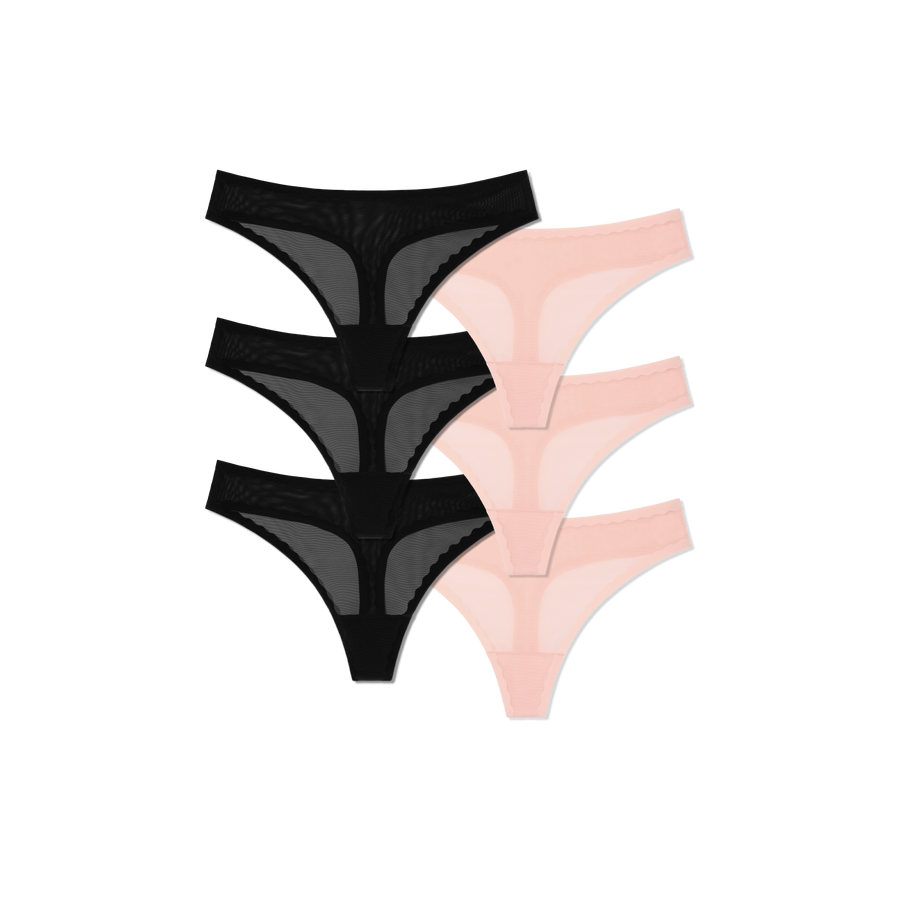 Women’s SoftMesh Thong 6-Pack - Daily Multipack